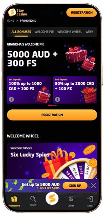 Stay Casino mobile version